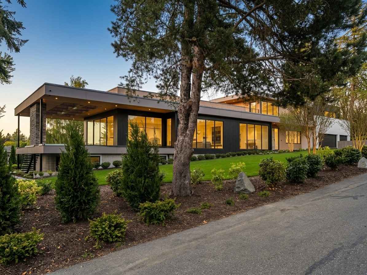 Clyde Hill estate in build phase — custom shower and glass railing scope underway